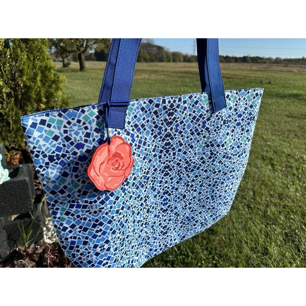 NEW lancome Spring Beach Tote shopping‎ shoulder bag large Blue